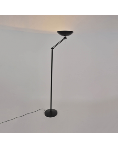 Floor lamp 180cm black metal articulated arm and head R7S 150W