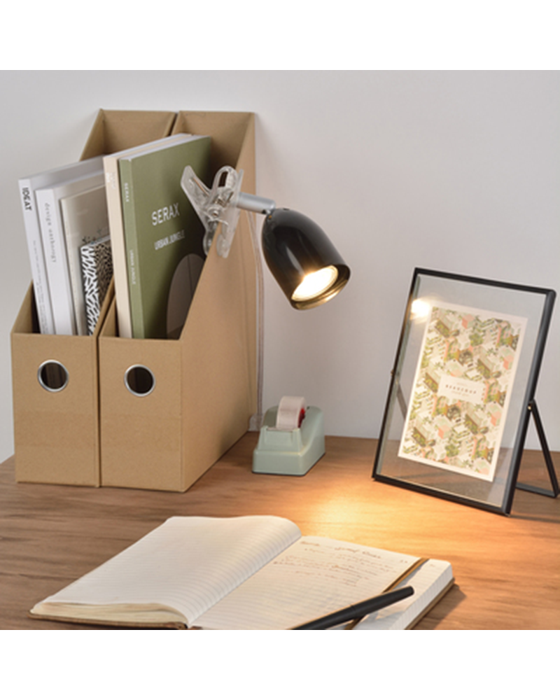 GU10 5W articulated head metal clamp spotlight