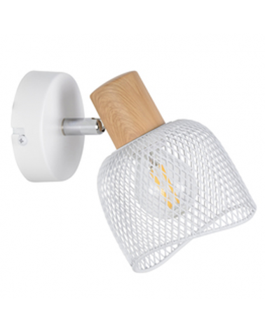 Aplique de pared 10cm pantalla metálica rejilla E14 25W