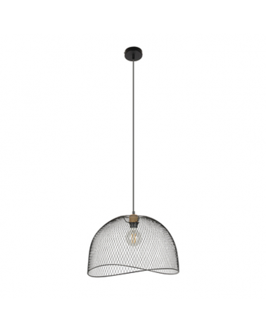 Lámpara de techo 45cm pantalla metálica rejilla E27 60W