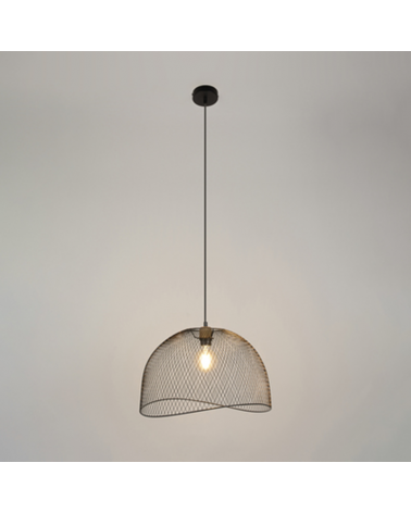 Ceiling lamp 45cm metallic grid shade E27 60W