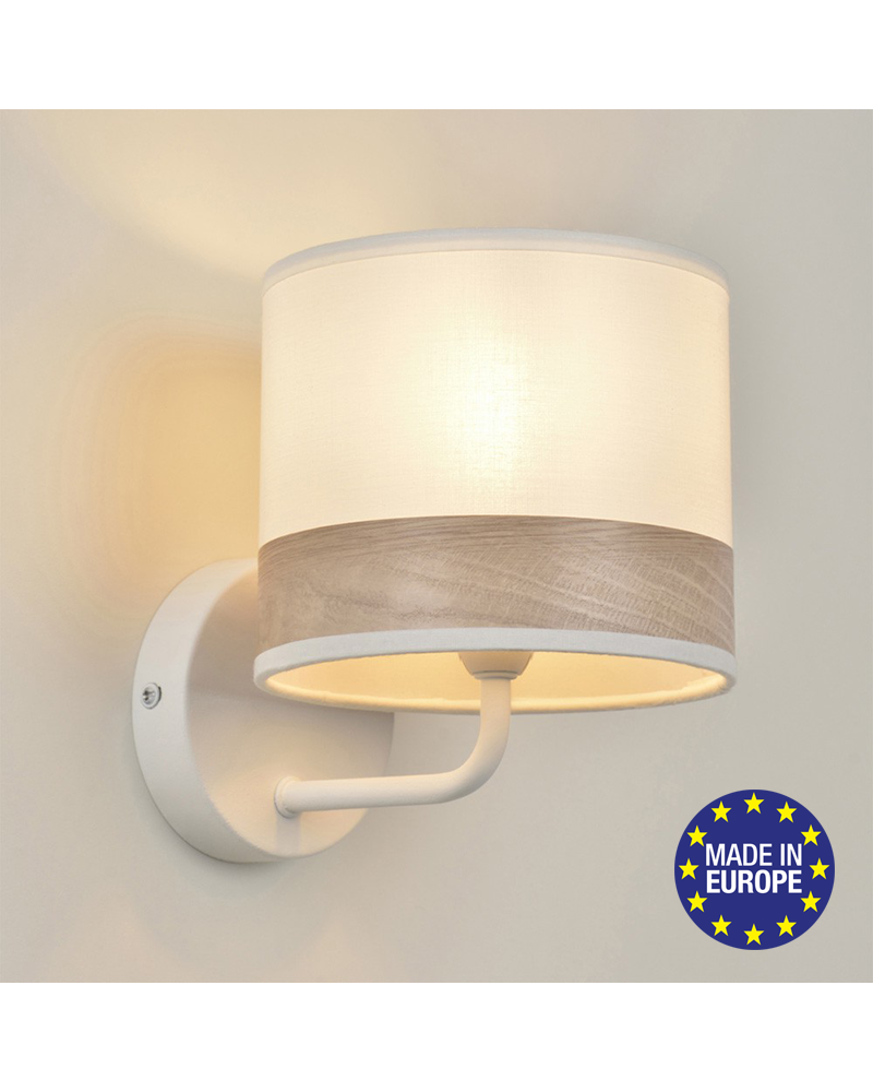 Wall light 15cm cotton lampshade direction up or down E14 40W