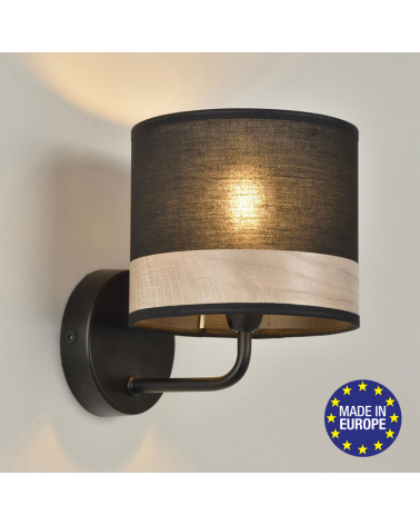 Wall light 15cm cotton lampshade direction up or down E14 40W