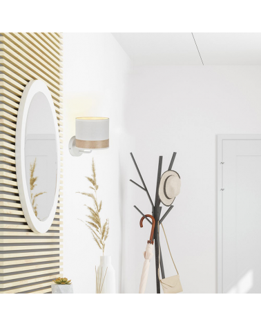 Wall light 15cm cotton lampshade direction up or down E14 40W