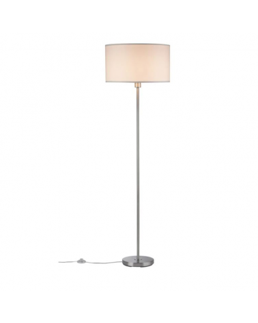 Floor lamp 160cm 60W E27 metal and fabric lampshade