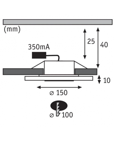 Conjunto 3 Downlight 15cm empotrable LED acrílico y aluminio 6W 3000K 450lm