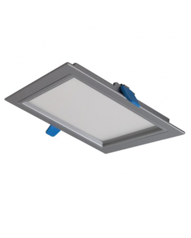 Square downlight grey frame LED 50.0000h recessed 20W 22.5x22.5cm removable driver