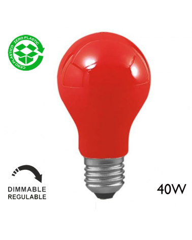 Standard red incandescent bulb 40W E27 230V