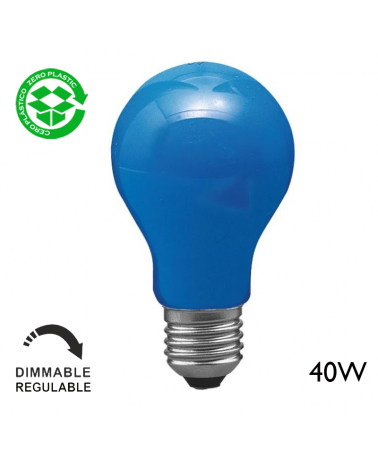 Standard blue incandescent bulb 40W E27 230V