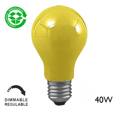 Standard yellow incandescent bulb 40W E27 230V
