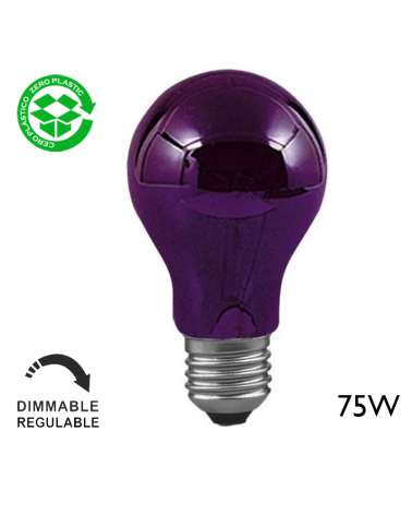 Standard incandescent bulb black light 75W E27 special for parties
