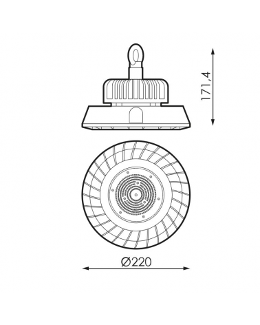 Professional LED High Bay IP65 100W 120º more than 13.000Lm & 50.000h