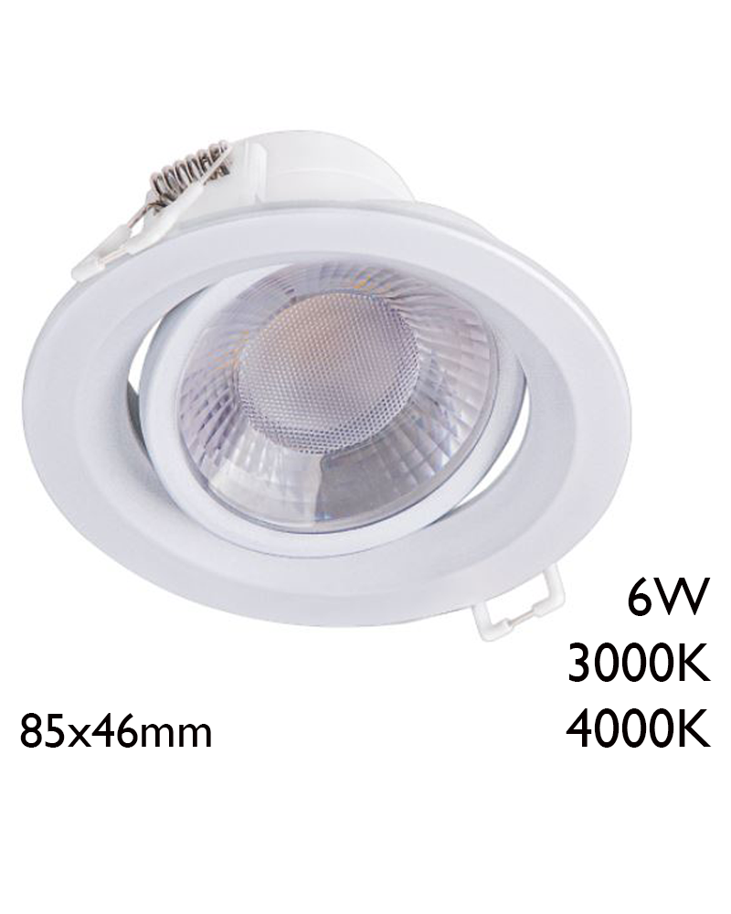 LED recessed downlight 6W 25° White