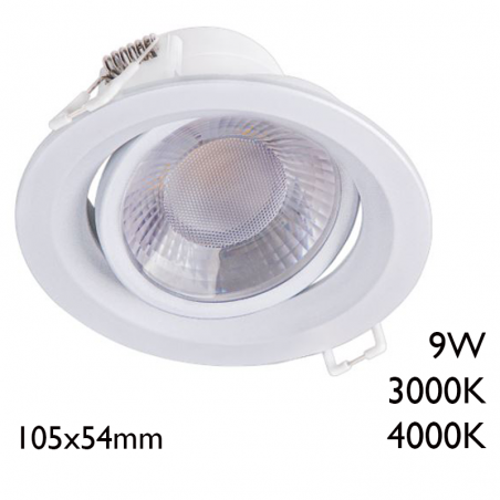 LED recessed downlight 9W 25° White
