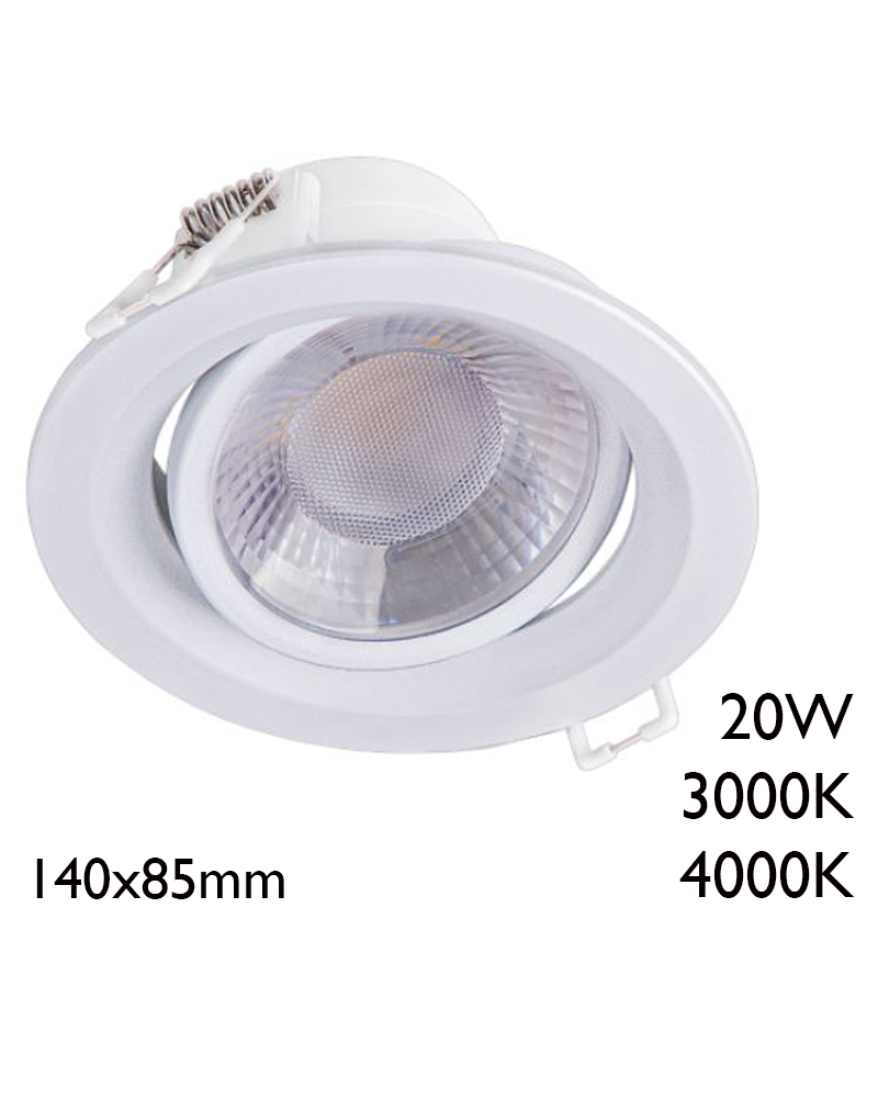 LED recessed downlight 20W 25° White
