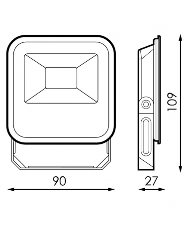 Outdoor projector 10W IP65 Grey