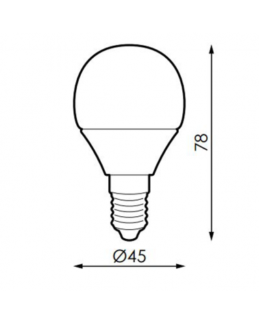 Spherical bulb LED 5W E14