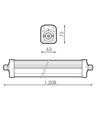 Regleta estanca LED 32W 5531Lm IP66