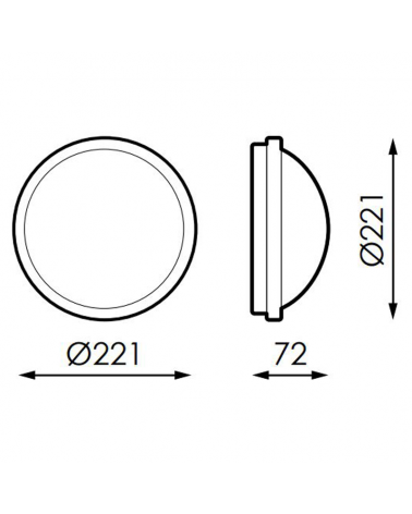 Luminaria de superficie negra para exteriores LED 20W IP65 alta luminosidad