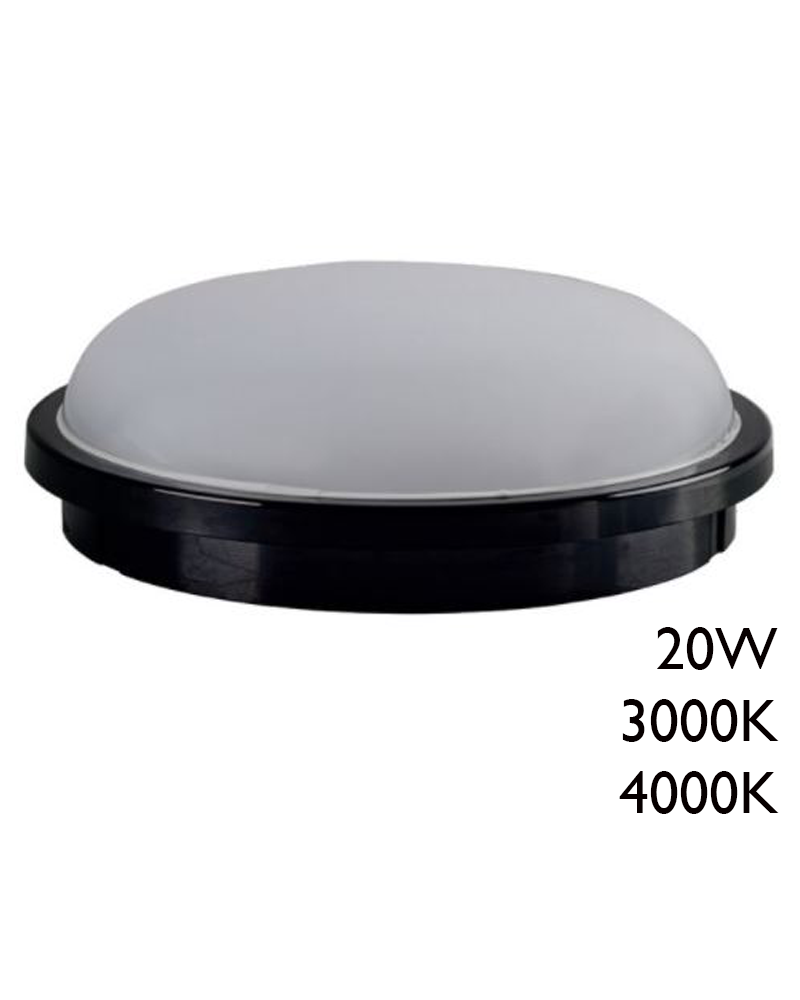 Luminaria de superficie negra para exteriores LED 20W IP65 alta luminosidad
