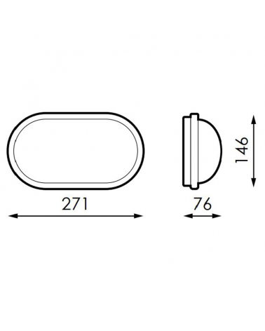 Outdoor wall light white LED 18W IP65 high luminosity