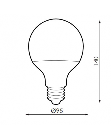 LED Globe Bulb 95mm 9.5W E27