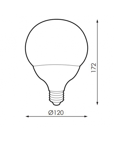 Bombilla Globo 120mm LED 13,5W E27