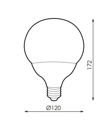 LED Globe Bulb 120mm 13.5W E27