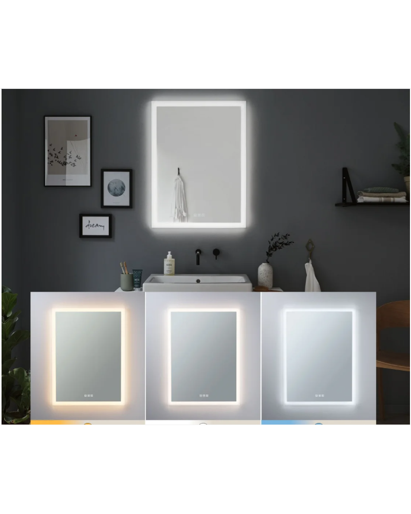 Espejo Con Luz Led Incorporada Redondo-Rectangular - Iluminando - Tienda  online de artefactos para iluminacion