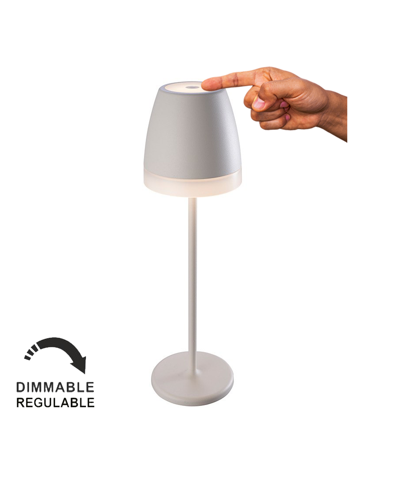 LED Outdoor table lamp 2.2W 38cm in aluminum and polycarbonate IP54