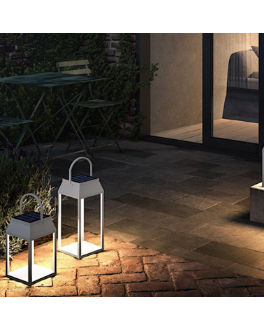 LED solar portable table lamp 3W 29cm aluminum IP54 dimmable and touch