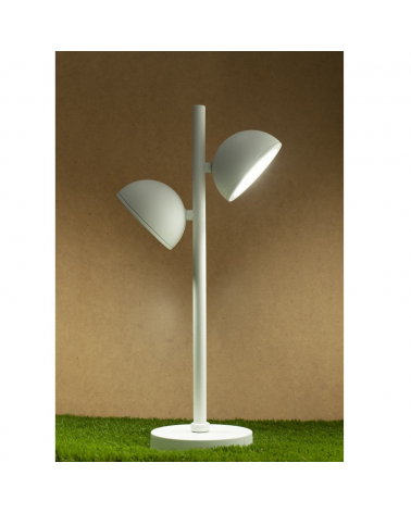 Lámpara sobremuro exterior 45cm con 2 luces GX5.3 de aluminio y cristal IP65