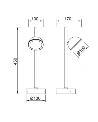 Wall lamp GX5.3 in aluminum and glass IP65