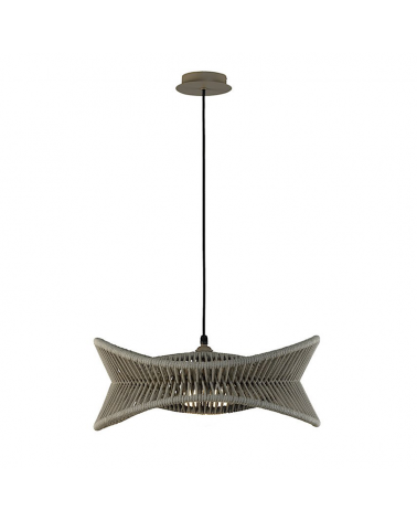 Outdoor ceiling lamp 60cm dark beige synthetic fiber E27 IP44