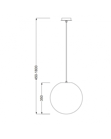 Outdoor ceiling lamp 35cm white polycarbonate E27 IP44