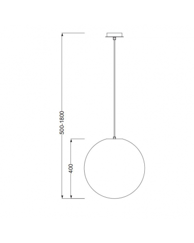 Outdoor ceiling lamp 40cm white polycarbonate E27 IP44