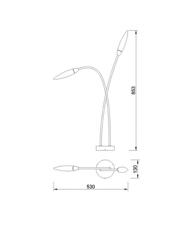 Outdoor floor lamp 85.3cm with two lights G9 dark grey aluminum IP65