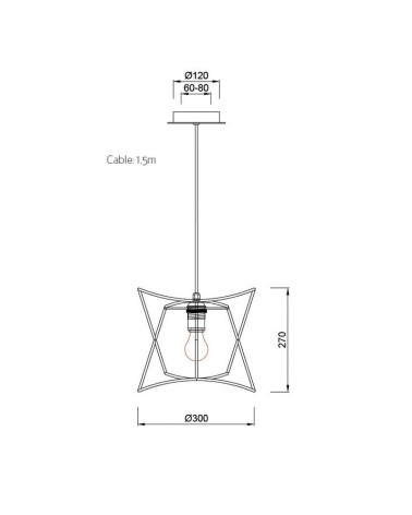 Outdoor ceiling lamp 30cm dark beige synthetic fiber E27 IP44