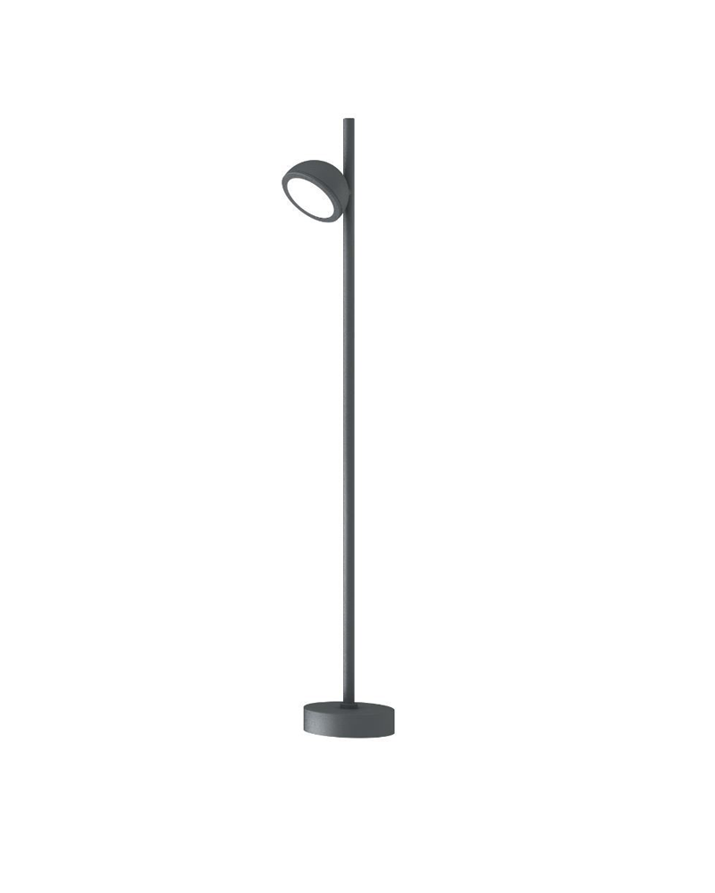 Outdoor lawn lamp 90cm high with an aluminum and glass light IP65 GX5.3