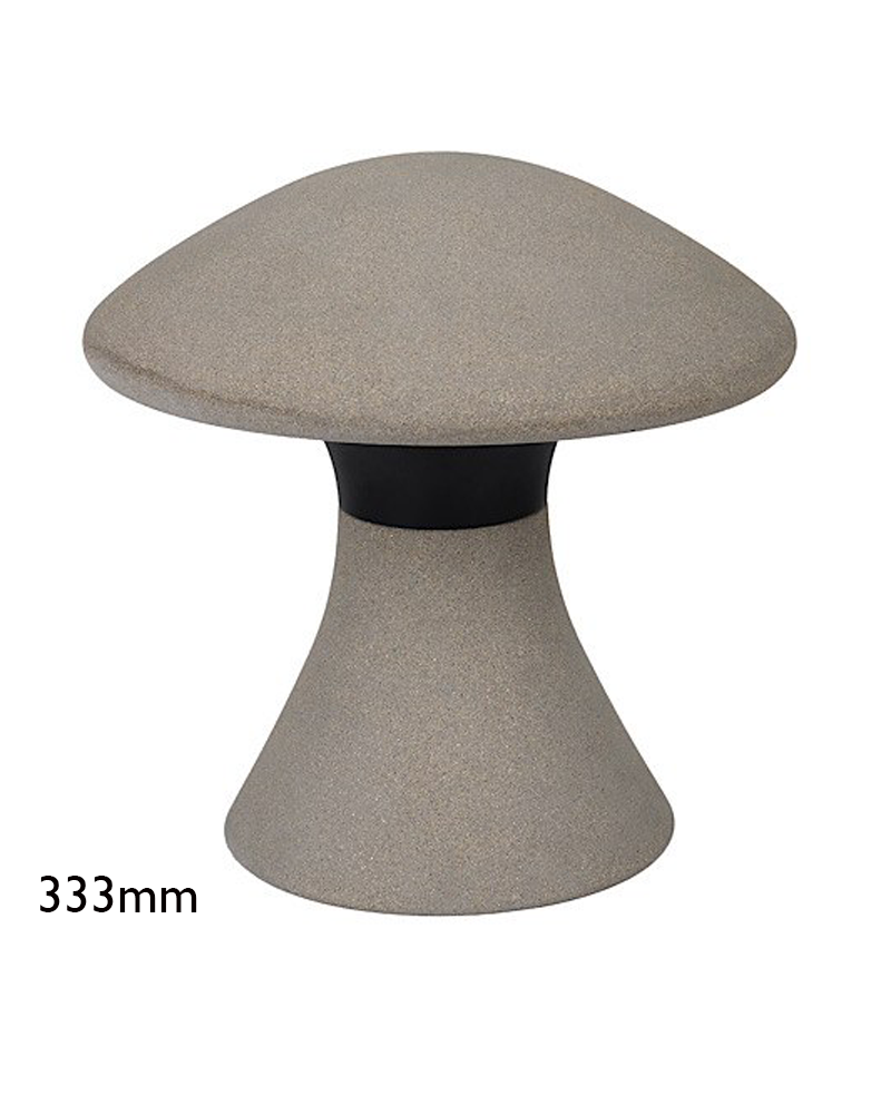 Baliza para exterior LED 33,3cm 6,5W 3000K de cemento gris forma de seta IP65