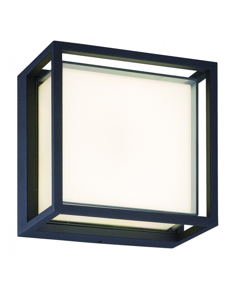 Aplique pared de exterior 16,8cm LED de 9W de aluminio y policarbonato IP65