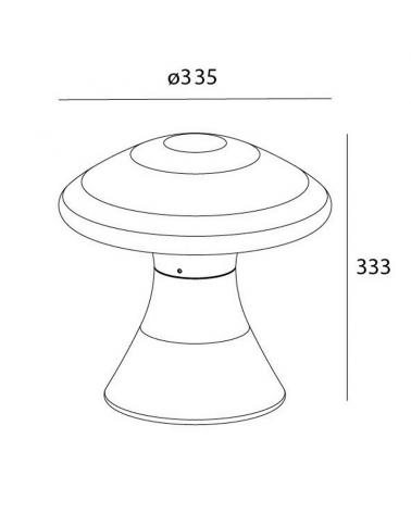 Baliza para exterior LED 33,3cm 6,5W 3000K de cemento gris forma de seta IP65
