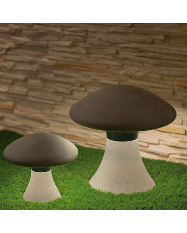Outdoor lawn lamp LED 33.3cm 6.5W 3000K grey cement mushroom shape IP65