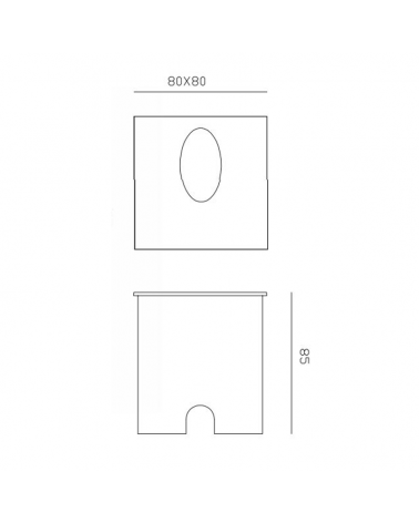 Aplique señalizador 8cm empotrable de aluminio y policarbonato LED 3W IP65
