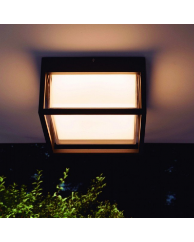Outdoor wall lamp 16.8cm LED 9W aluminum and polycarbonate IP65
