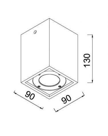 GU10 IP65 cement square outdoor ceiling spotlight 13cm
