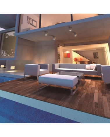 GU10 IP65 cement square outdoor ceiling spotlight 13cm