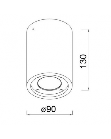 Outdoor wall lamp round 13cm cement GU10 IP65