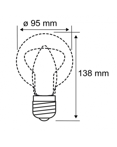 Globe Bulb 95mm LED Dimmable E27 5,6W 2700K 470Lm