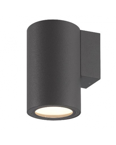 Outdoor wall lamp 18.2cm E27 in grey aluminum and glass IP65